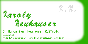 karoly neuhauser business card